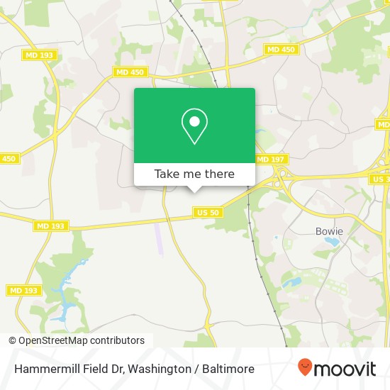 Hammermill Field Dr, Bowie, MD 20720 map