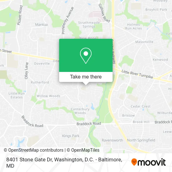 Mapa de 8401 Stone Gate Dr