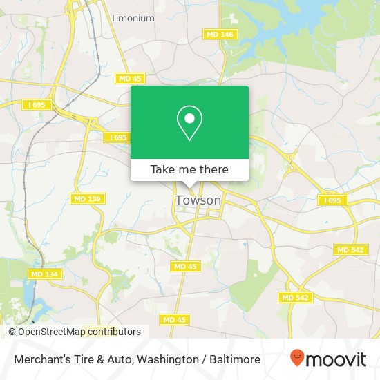 Merchant's Tire & Auto, 704 York Rd map