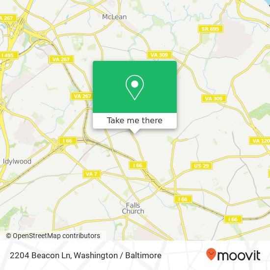 2204 Beacon Ln, Falls Church, VA 22043 map