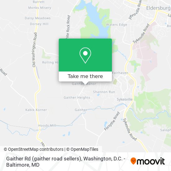 Gaither Rd (gaither road sellers) map