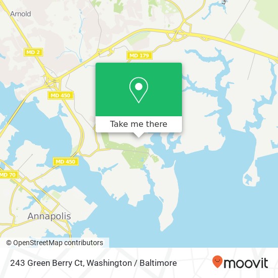 Mapa de 243 Green Berry Ct, Annapolis, MD 21409