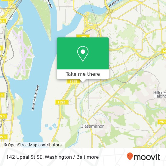 Mapa de 142 Upsal St SE, Washington, DC 20032