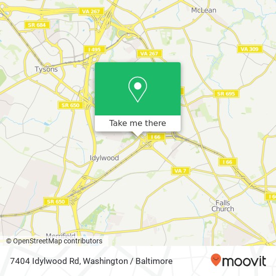 7404 Idylwood Rd, Falls Church, VA 22043 map