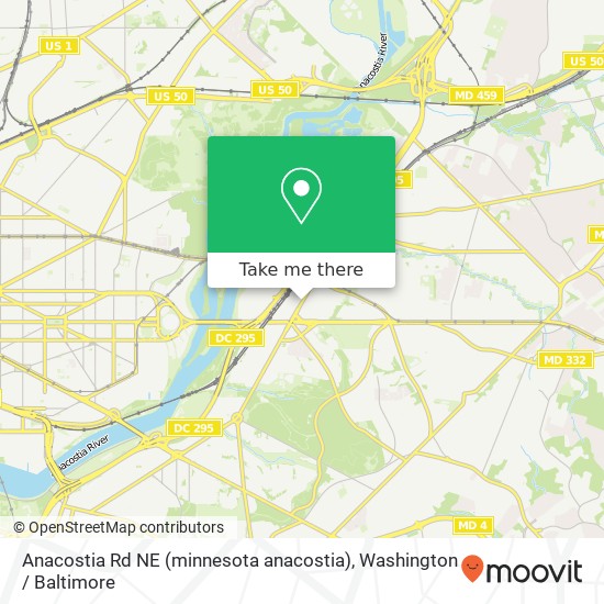 Anacostia Rd NE (minnesota anacostia), Washington, DC 20019 map