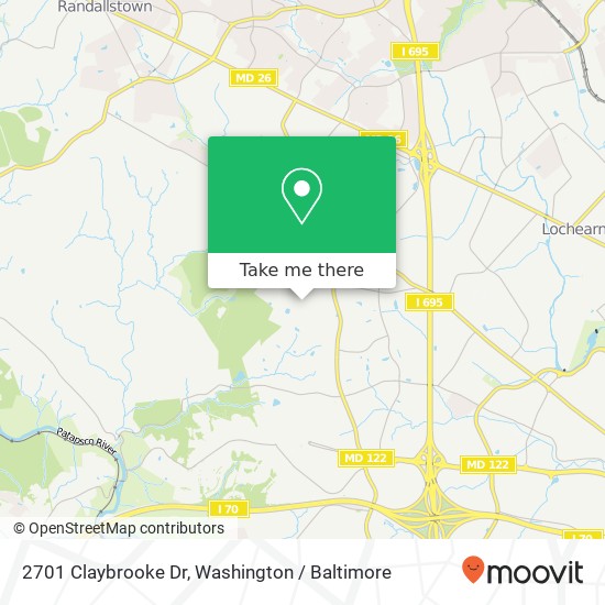 2701 Claybrooke Dr, Windsor Mill, MD 21244 map