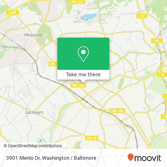 Mapa de 3901 Menlo Dr, Baltimore, MD 21215