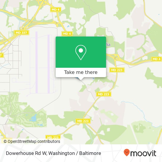 Mapa de Dowerhouse Rd W, Upper Marlboro, MD 20772