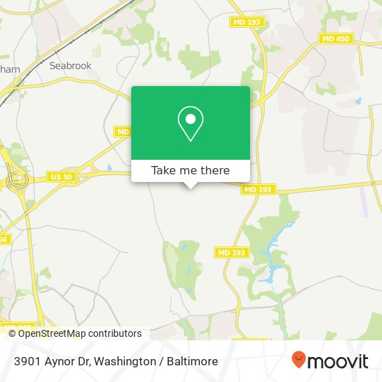 Mapa de 3901 Aynor Dr, Bowie, MD 20721