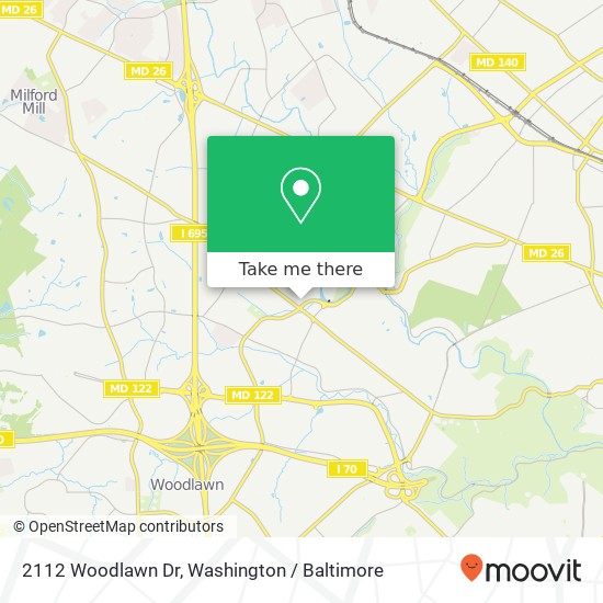 Mapa de 2112 Woodlawn Dr, Gwynn Oak, MD 21207