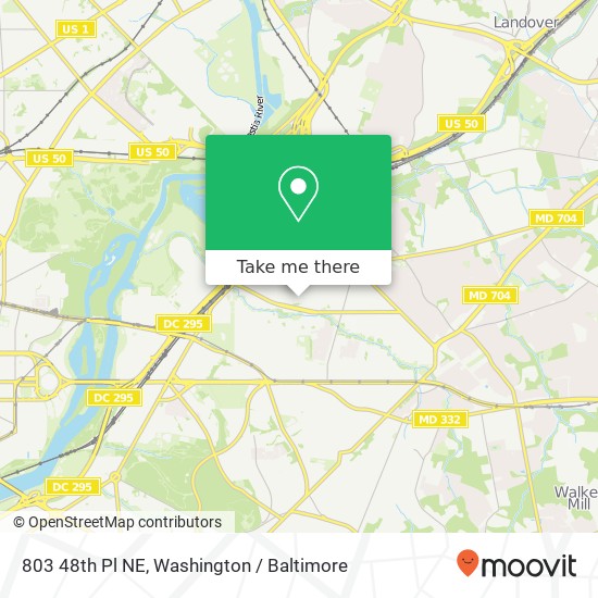 803 48th Pl NE, Washington, DC 20019 map