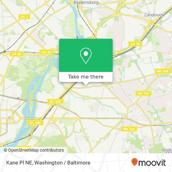 Mapa de Kane Pl NE, Washington, DC 20019