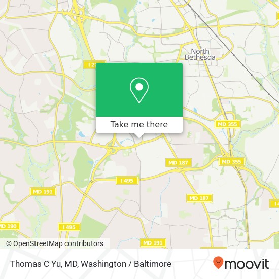 Mapa de Thomas C Yu, MD, 6410 Rockledge Dr