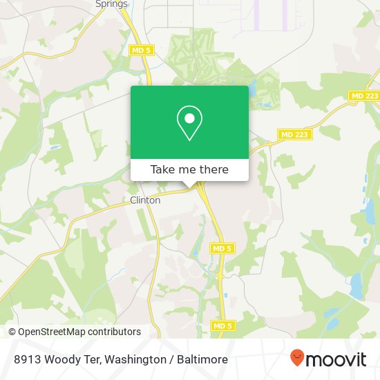 Mapa de 8913 Woody Ter, Clinton, MD 20735