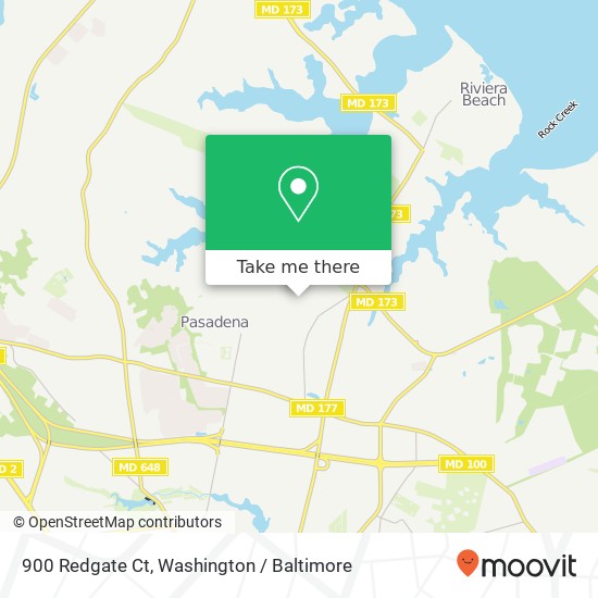 Mapa de 900 Redgate Ct, Pasadena, MD 21122