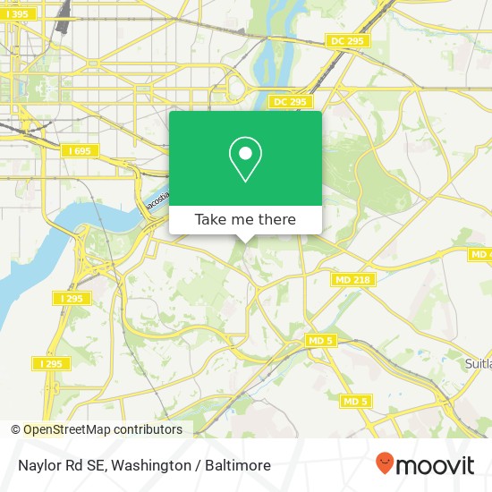 Mapa de Naylor Rd SE, Washington, DC 20020