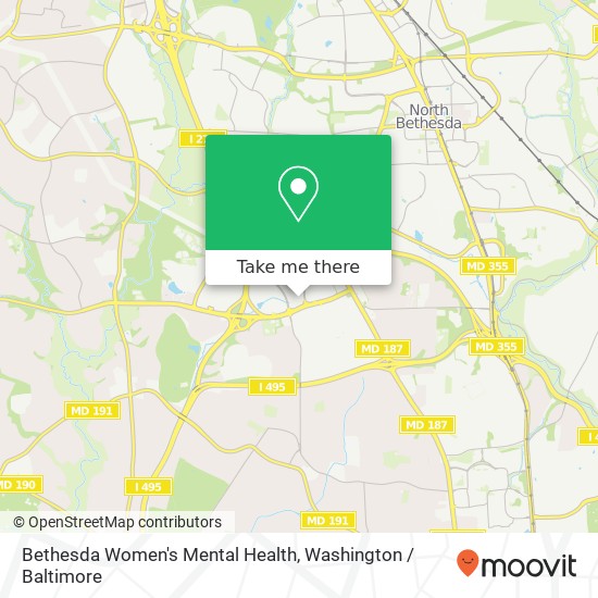 Mapa de Bethesda Women's Mental Health, 6410 Rockledge Dr