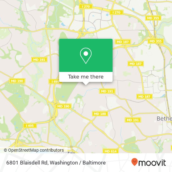 6801 Blaisdell Rd, Bethesda, MD 20817 map