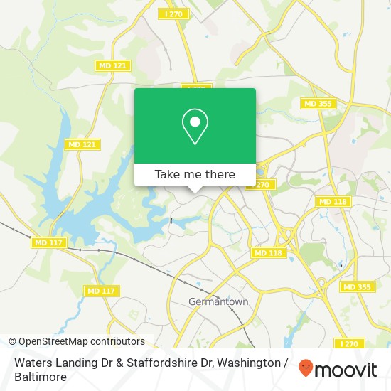 Waters Landing Dr & Staffordshire Dr map