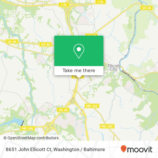 8651 John Ellicott Ct, Ellicott City, MD 21043 map