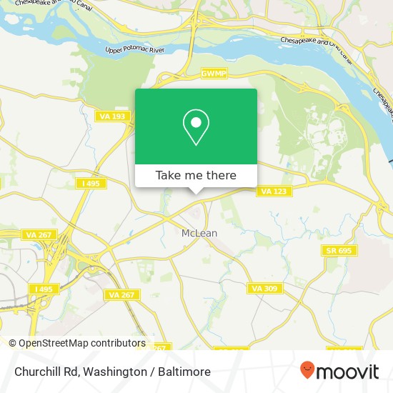 Churchill Rd, McLean, VA 22101 map