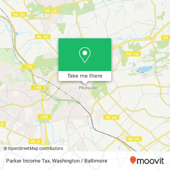 Parker Income Tax, 1328 Reisterstown Rd map