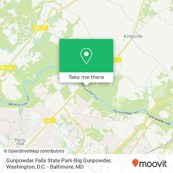 Mapa de Gunpowder Falls State Park-Big Gunpowder, Kingsville, MD 21087