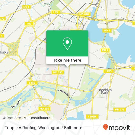 Tripple A Roofing map