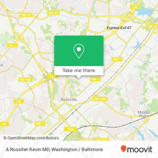 Mapa de A Rossiter Kevin MD, 9103 Franklin Square Dr