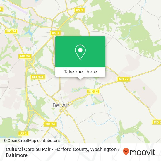 Cultural Care au Pair - Harford County, Maxwell Pl map
