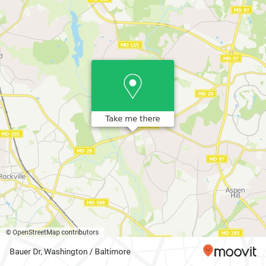 Mapa de Bauer Dr, Rockville, MD 20853