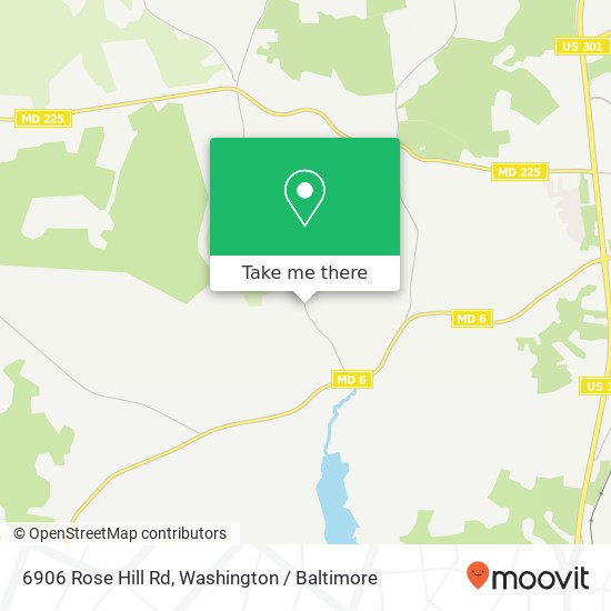 Mapa de 6906 Rose Hill Rd, Port Tobacco, MD 20677