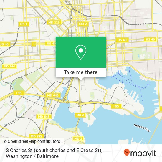 S Charles St (south charles and E Cross St), Baltimore, MD 21230 map