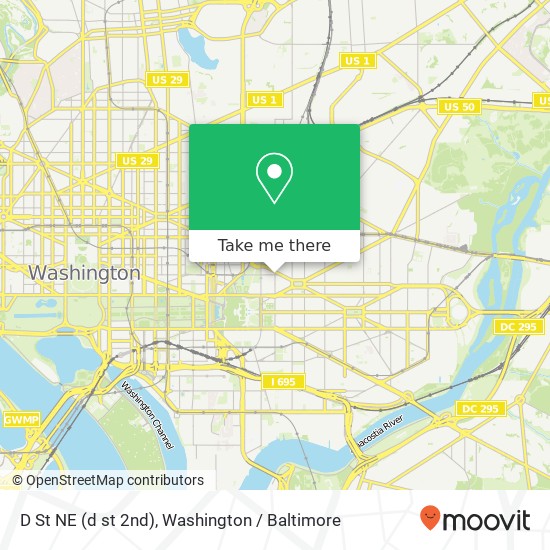 D St NE (d st 2nd), Washington (WASHINGTON), DC 20002 map