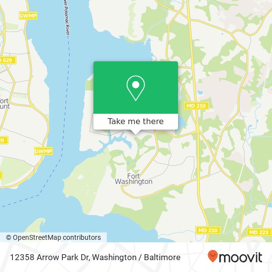 Mapa de 12358 Arrow Park Dr, Fort Washington, MD 20744