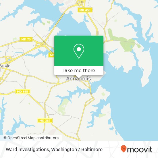 Ward Investigations, Annapolis, MD 21401 map