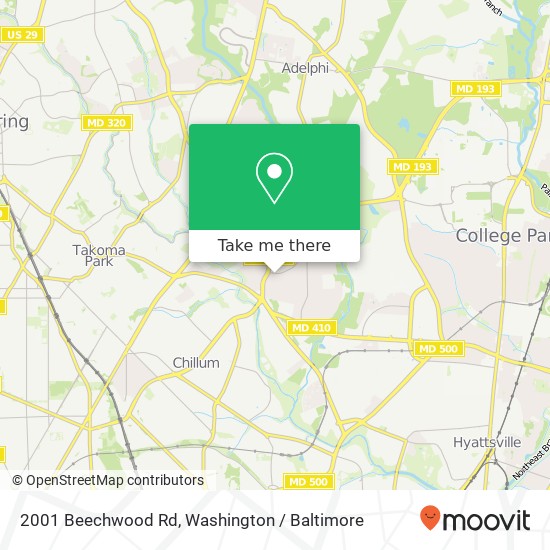 2001 Beechwood Rd, Hyattsville, MD 20783 map