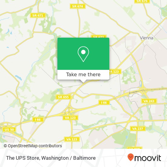 Mapa de The UPS Store, 2961 Hunter Mill Rd