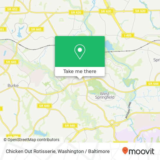 Mapa de Chicken Out Rotisserie, 8426 Old Keene Mill Rd