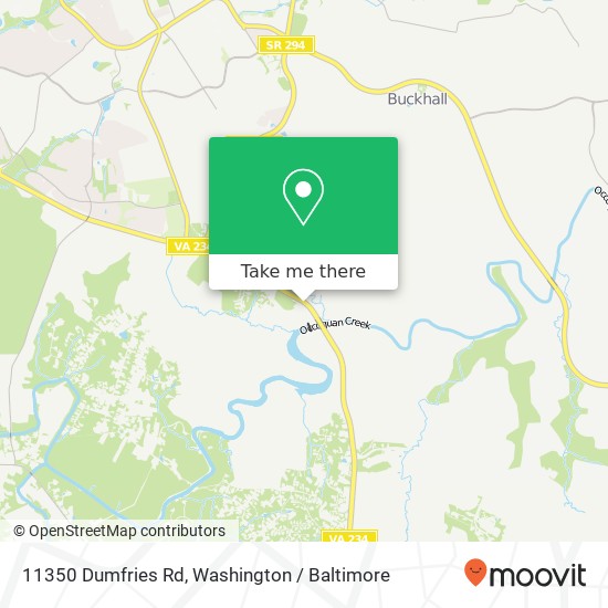 Mapa de 11350 Dumfries Rd, Manassas, VA 20112