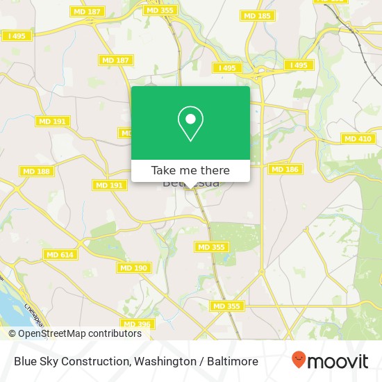 Blue Sky Construction map