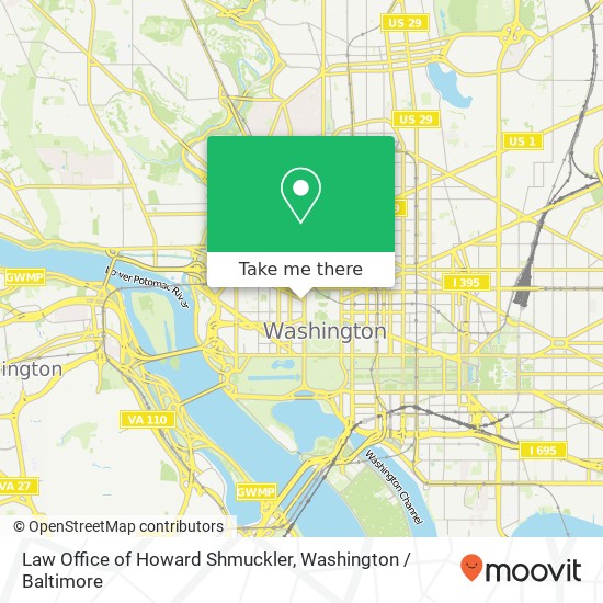 Mapa de Law Office of Howard Shmuckler, 1700 Pennsylvania Ave NW