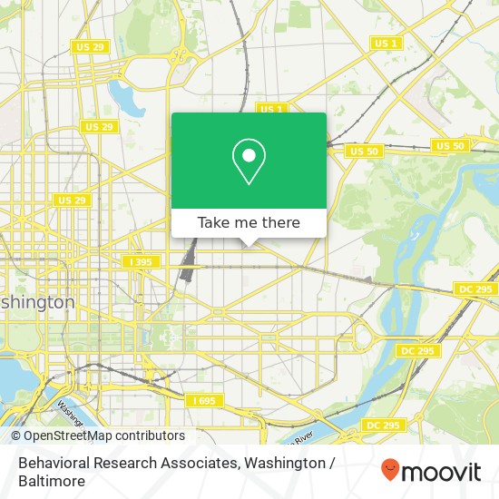 Behavioral Research Associates, 900 K St NE map