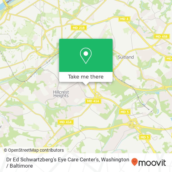 Mapa de Dr Ed Schwartzberg's Eye Care Center's, 3899 Branch Ave