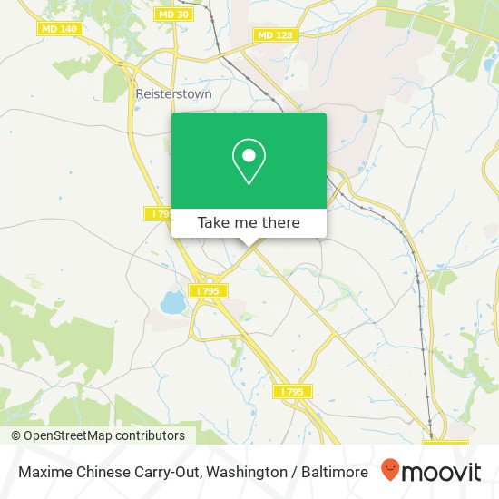 Maxime Chinese Carry-Out map
