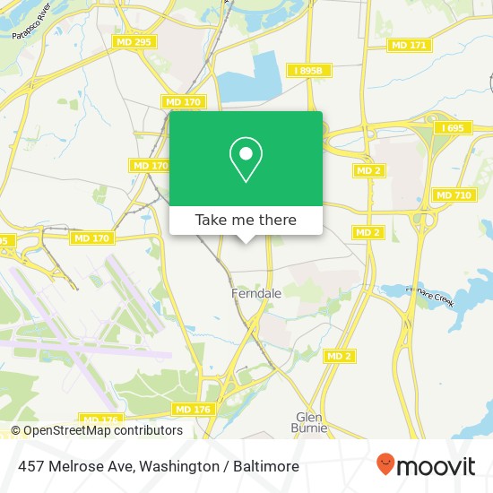 457 Melrose Ave, Glen Burnie, MD 21061 map