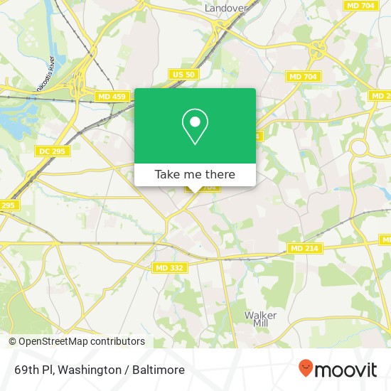 69th Pl, Capitol Heights (CAPITOL HEIGHTS), MD 20743 map