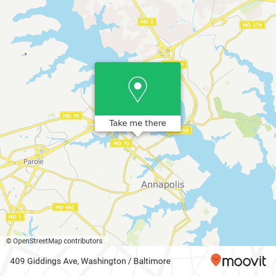 409 Giddings Ave, Annapolis, MD 21401 map