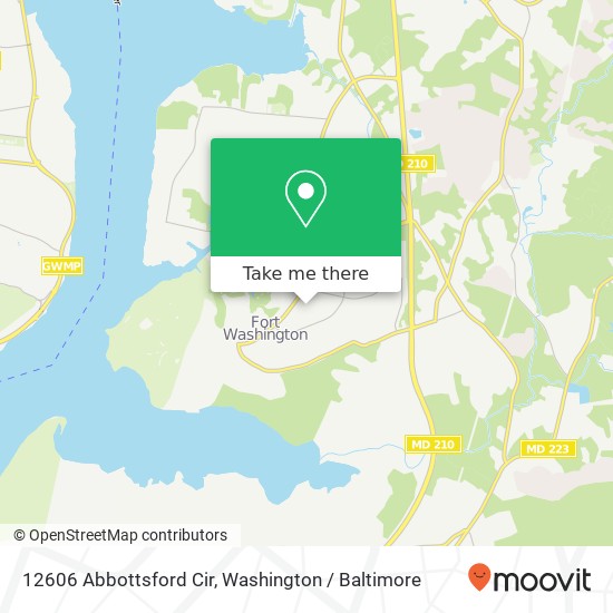 Mapa de 12606 Abbottsford Cir, Fort Washington, MD 20744