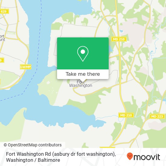 Mapa de Fort Washington Rd (asbury dr fort washington), Fort Washington, MD 20744